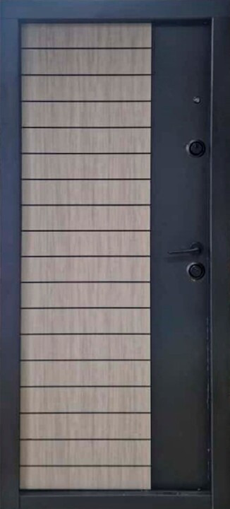 Ușă metalică C-04, vedere din exterior